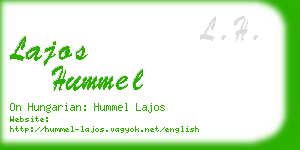 lajos hummel business card